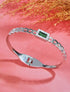 Jonc style chaîne à pierre et strass - Argent - 1