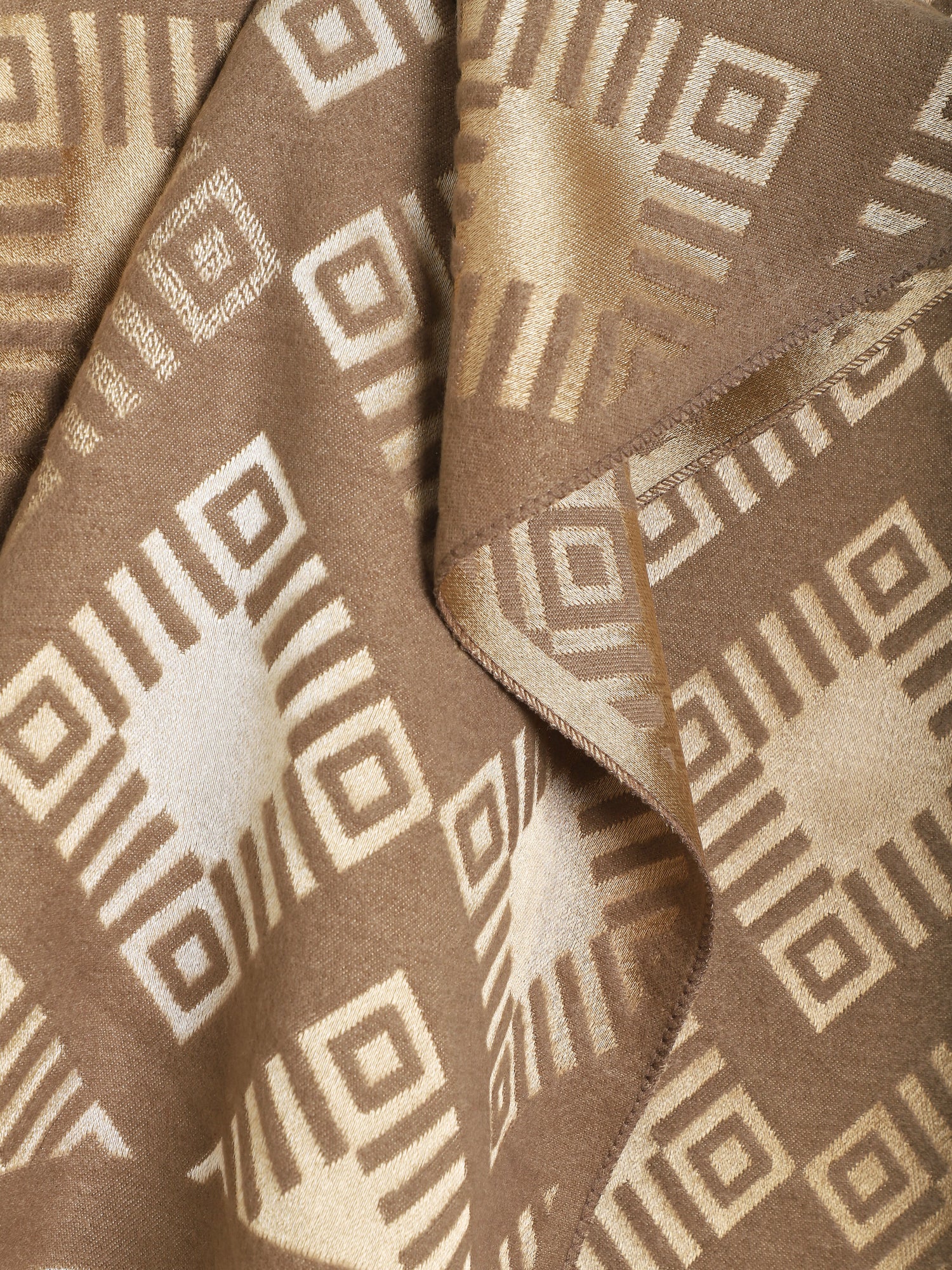 Echarpe motifs géométriques - Taupe - 3