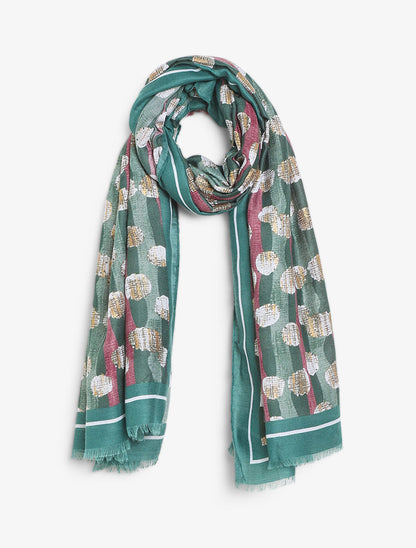 Foulard à imprimé graphique - Vert - 4