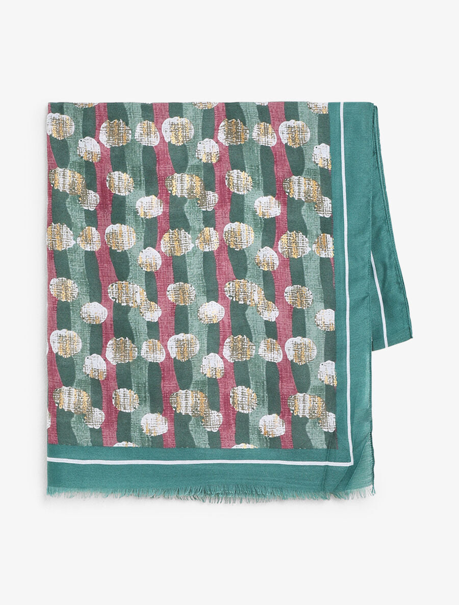 Foulard à imprimé graphique - Vert - 2