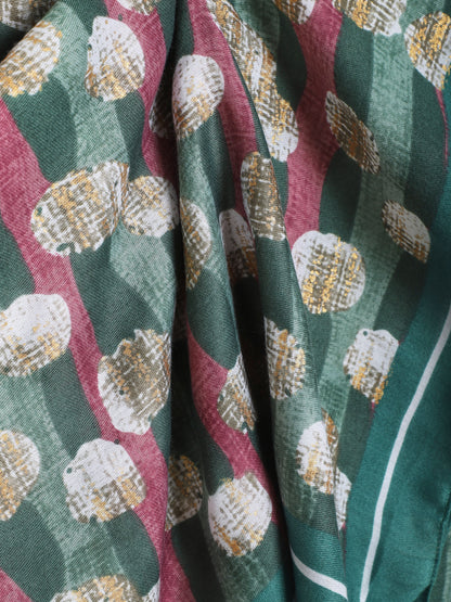 Foulard à imprimé graphique - Vert - 3