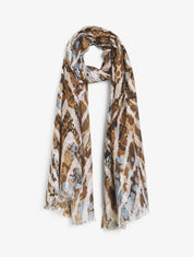 Foulard à imprimé abstrait - Taupe - 4