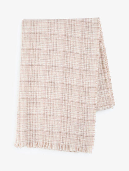 Echarpe imprimé tartan - Rose - 2