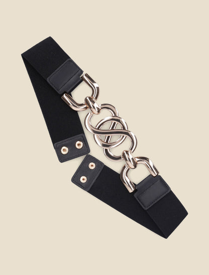 Ceinture à boucle style celtique - Noir - 2