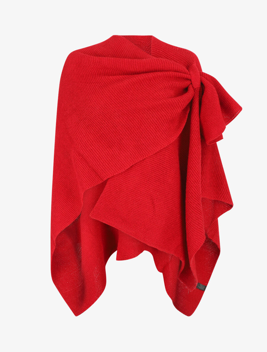 Châle en maille à paillettes - Rouge - 1