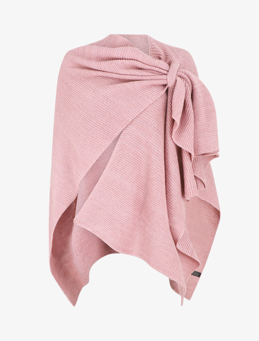 Châle en maille à paillettes - Rose - 5