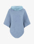 Poncho uni à texture effet mouton - Bleu - 4