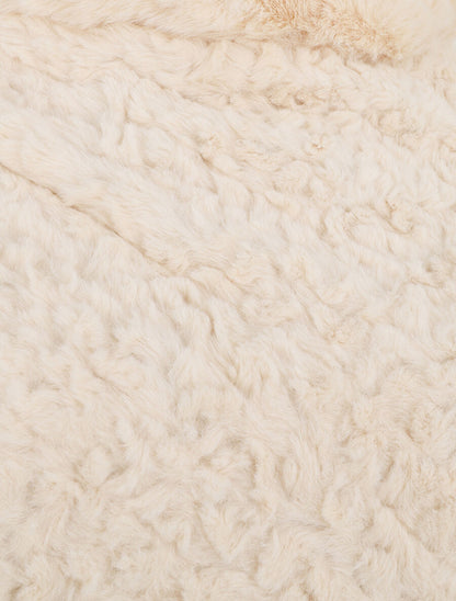 Poncho uni effet angora - Beige - 3