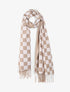 Echarpe motif damier - Beige - 1