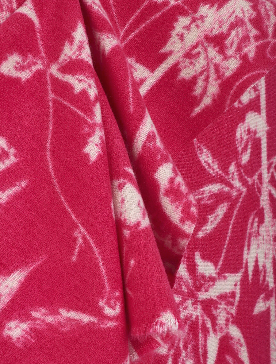 Echarpe à motif floral - Fuchsia - 3