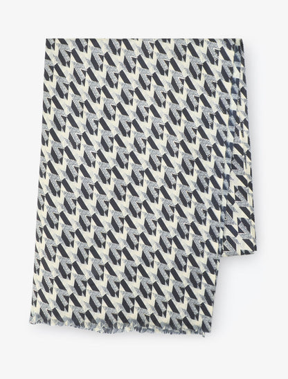 Foulard à imprimé graphique irisé - Noir - 2