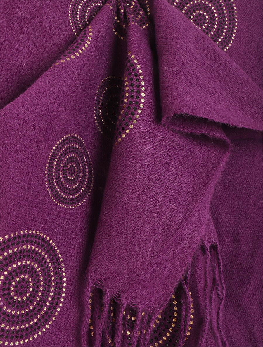 Echarpe à imprimé rosaces - Violet - 3