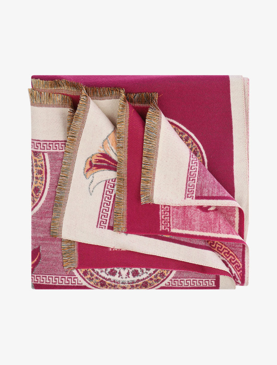 Echarpe imprimé graphique - Fushia - 2