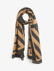 Foulard graphique rectangulaire - Camel - 4