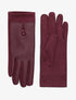 Gants unis bi-matière - Bordeaux - 2