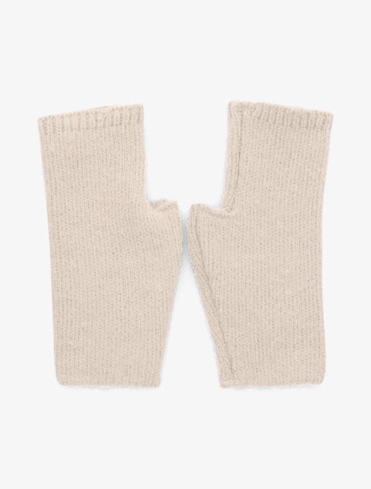 Mitaines unies en maille - Beige - 1