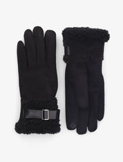 Gants fourrés en suédine - Noir - 2