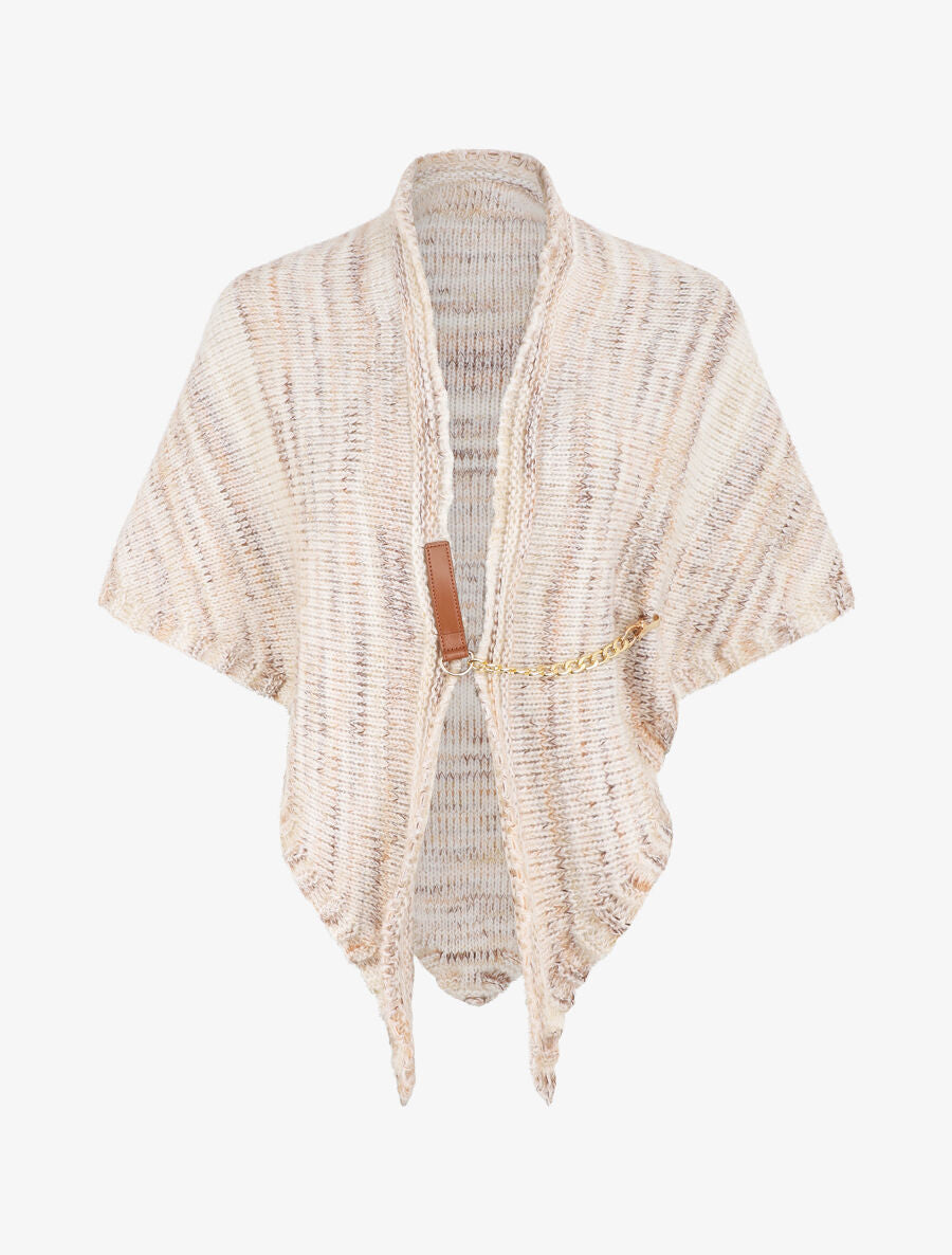 Châle en maille - Beige - 1