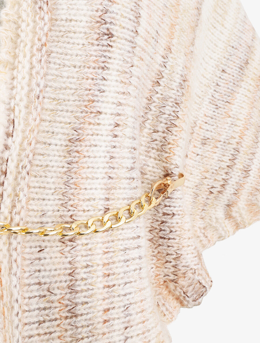 Châle en maille - Beige - 3