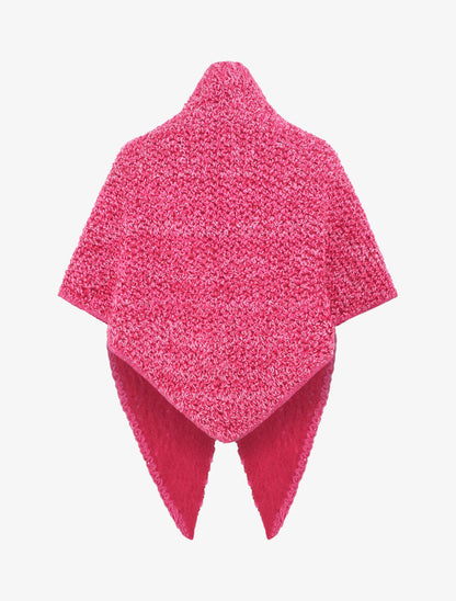 Châle uni reversible - Fushia - 2