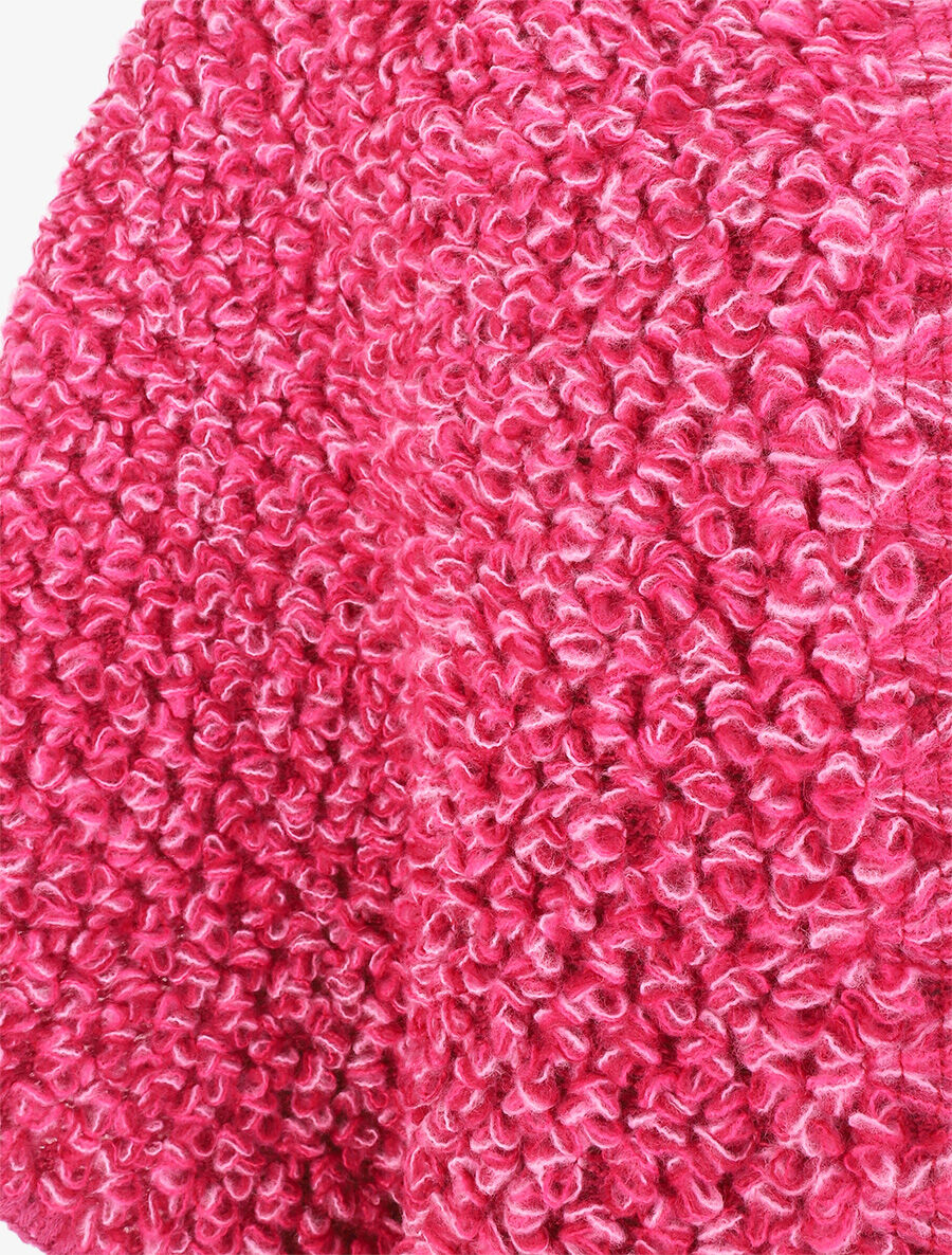 Châle uni reversible - Fushia - 3