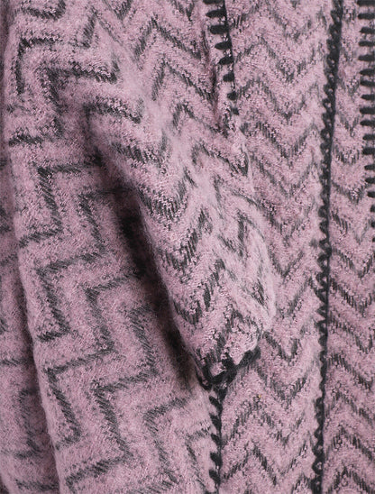 Echarpe imprimé zigzag - Rose - 3