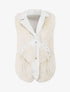 Veste bi-matière boutonnée - Blanc - 1