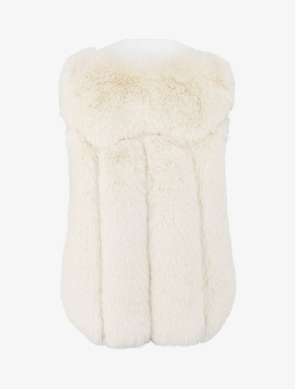 Veste bi-matière boutonnée - Blanc - 2
