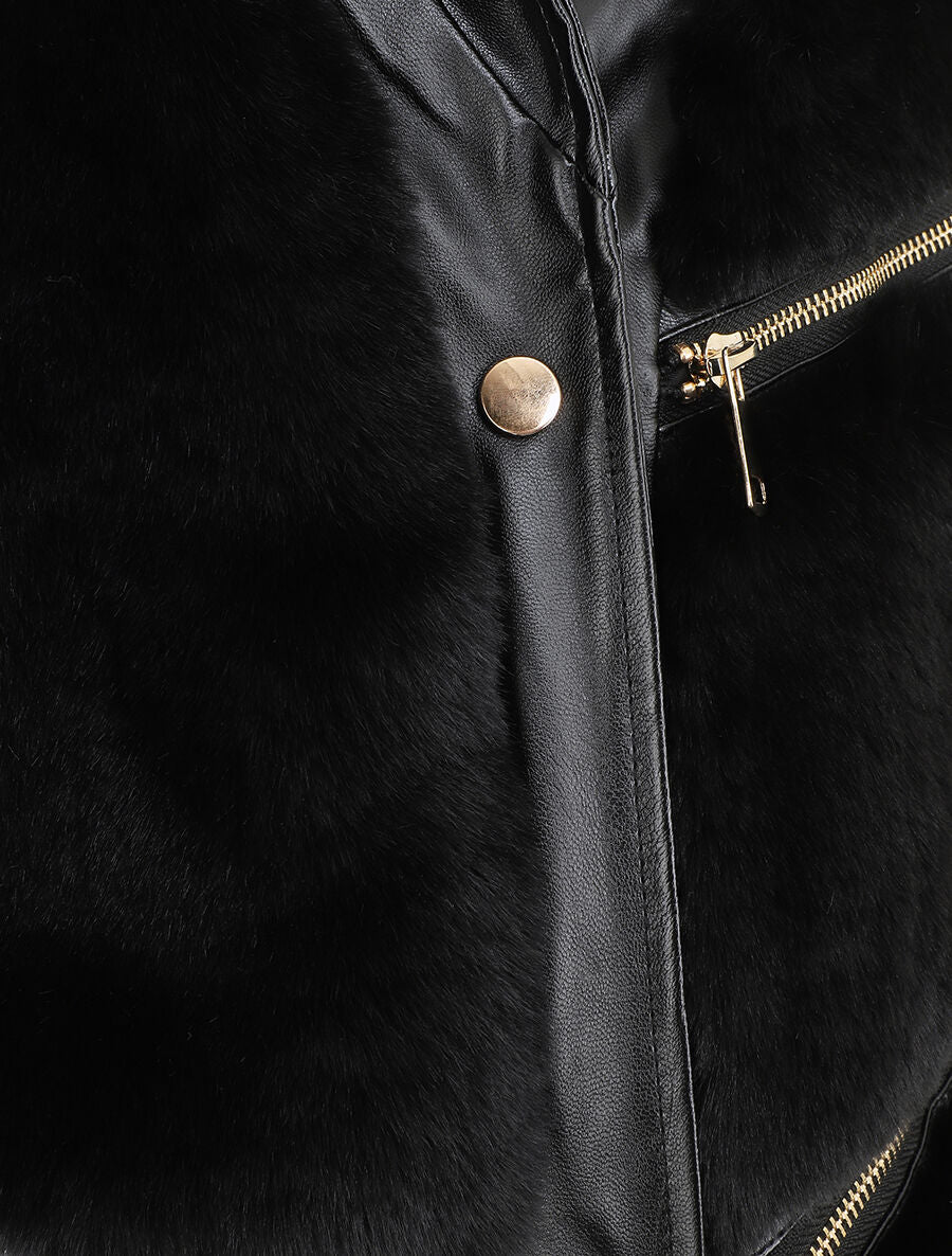 Veste sans manches à zips décoratifs - Noir - 3