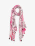 Foulard à imprimé grandes feuilles - Rose - 1