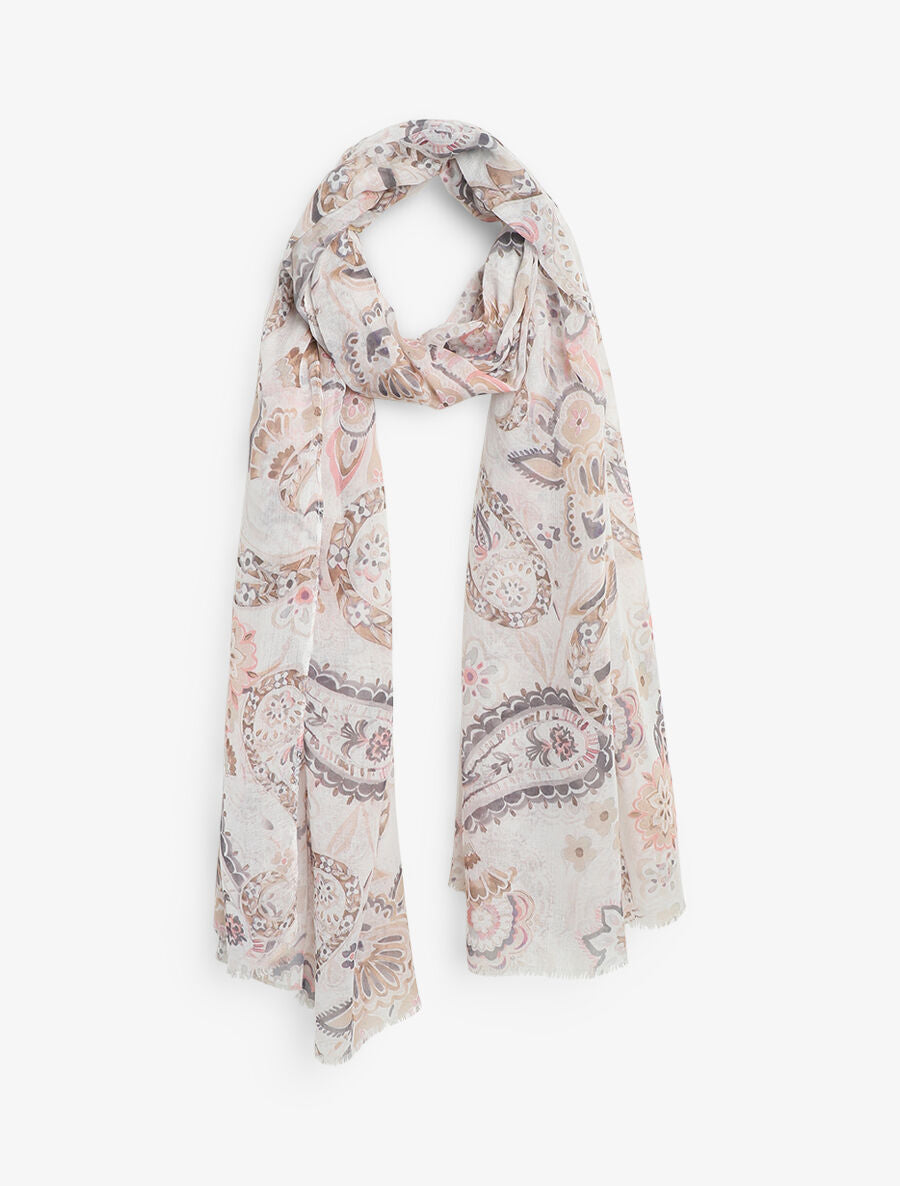 Foulard imprimé cachemire - Beige - 1