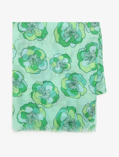 Foulard imprimé floral - Vert - 2