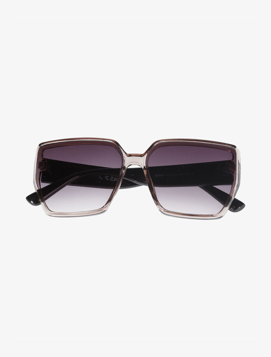 Lunettes de soleil carrés oversize - Camel - 2