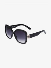 Lunettes de soleil rondes oversize - Noir - 1