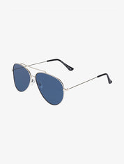 Lunettes de soleil aviateur - Bleu/or - 1