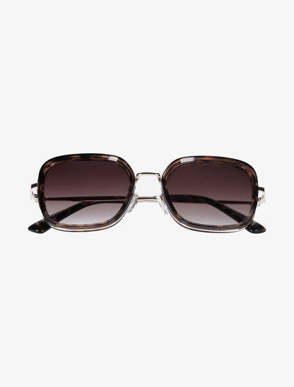 Lunettes de soleil forme carrée - Marron - 2