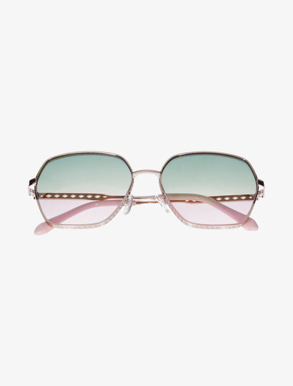 Lunettes octogonales oversize - Rose - 2