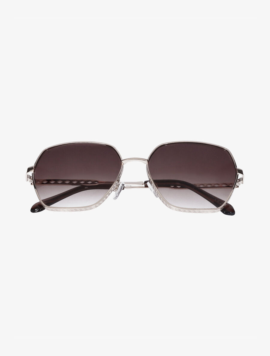 Lunettes octogonales oversize - Marron - 2