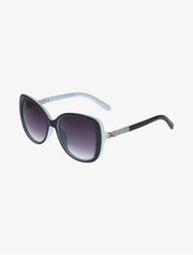Lunettes de soleil oversize ronde - Bleu ciel - 1