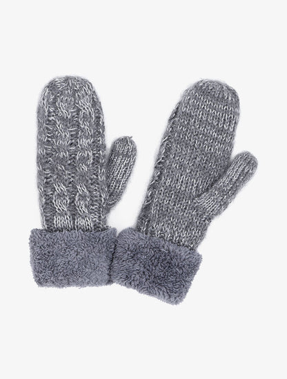 Moufles en maille irisés - Gris - 3