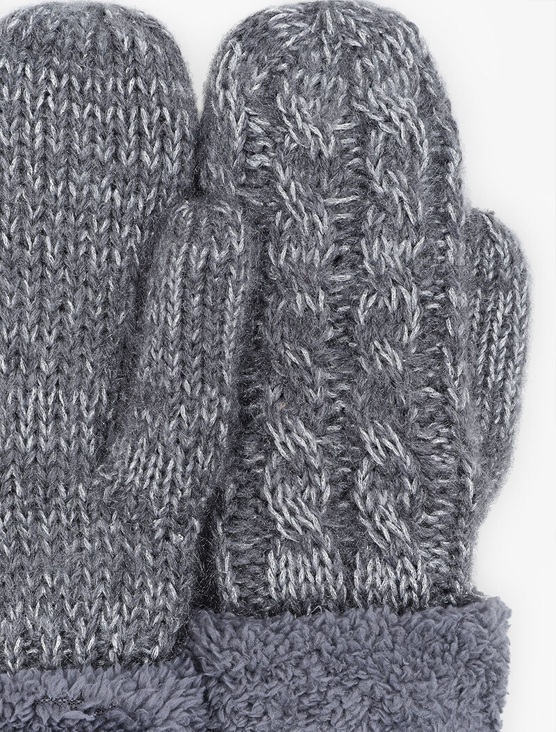 Moufles en maille irisés - Gris - 2