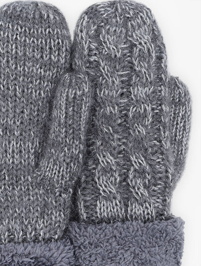 Moufles en maille irisés - Gris - 2