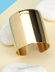 Bracelet manchette en acier - Or - 4