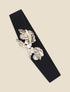 Ceinture à boucle fantaisie et perles - Noir - 1