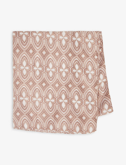 Foulard irisé à imprimé graphique - Beige - 2
