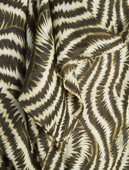 Foulard à imprimé vagues fondus irisées - Kaki - 3