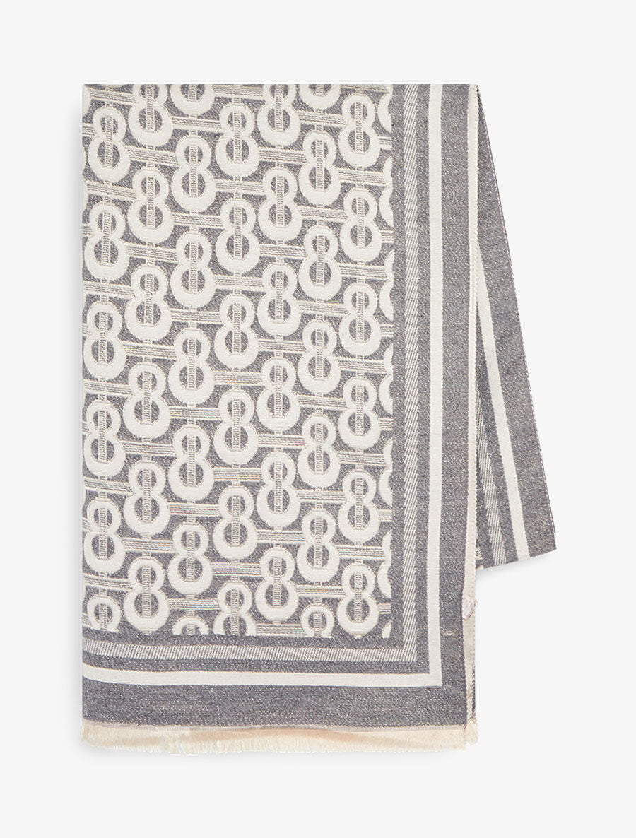 Echarpe imprimé infini stylisé - Gris - 2