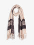Foulard irisé bandes imprimées - Beige - 4