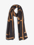Foulard imprimé graphique - Camel - 1