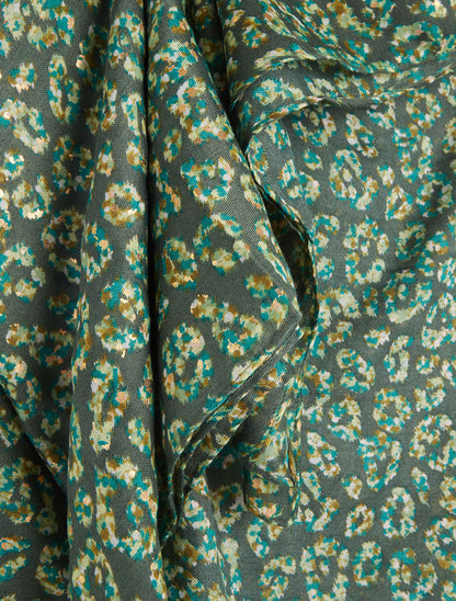 Foulard imprimé fleuri et irisé - Vert - 3
